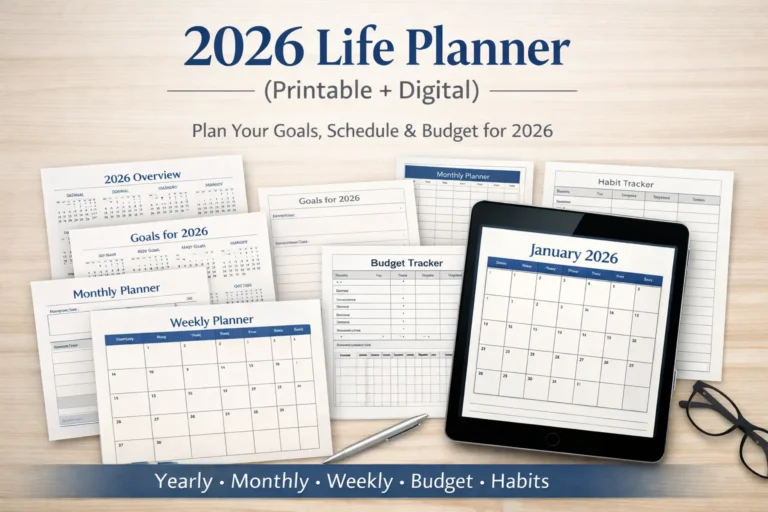 2026 Life Planner (Printable + Digital) 2026 Life Planner (Printable + Digital)