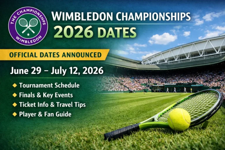 Wimbledon Championships 2026 Dates